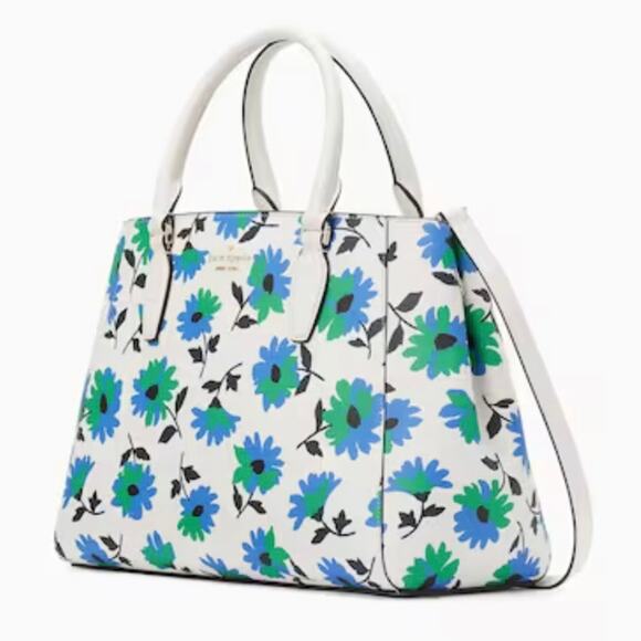 Kate Spade Kristi Park Posies Printed Satchel and Bifold Slim Wallet Bundle NWT - Picture 10 of 15